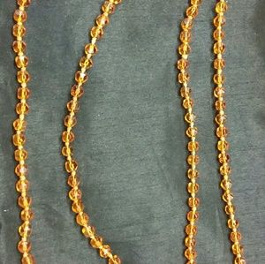 Vintage orange beaded necklace